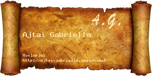 Ajtai Gabriella névjegykártya